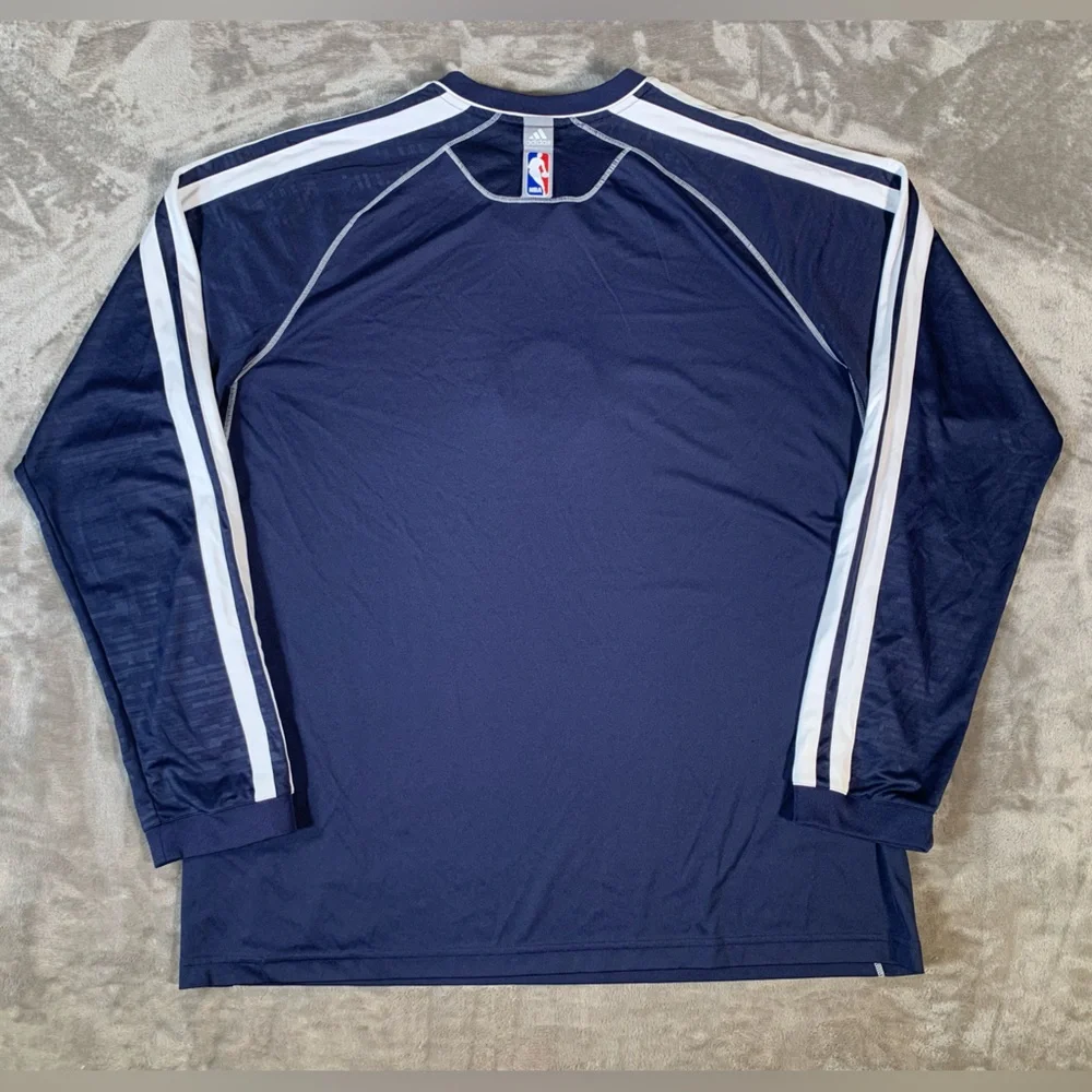 Adidas Warm Up‎ Shirt Men’s XL Blue NBA Denver Nuggets Long Sleeve